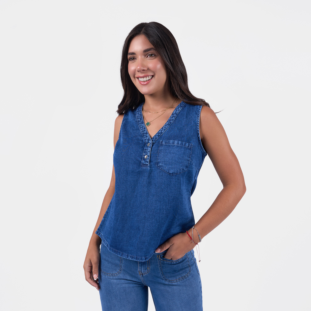 BLUSA KP26/PERCIA DENIM